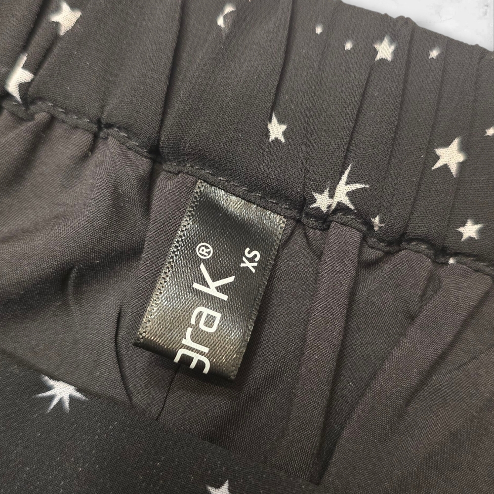 Chiffon‎ Star Print Tiered Midi Skirt Black White Size Small - Picture 7 of 8